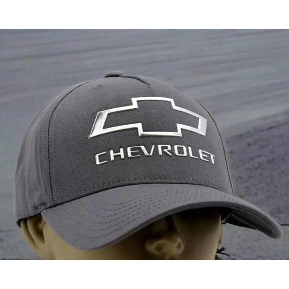 Chevy GM OFFICIAL Gray BowTie LS4 Snapback Hat Cap NEW Fast Ship - Picture 6 of 11